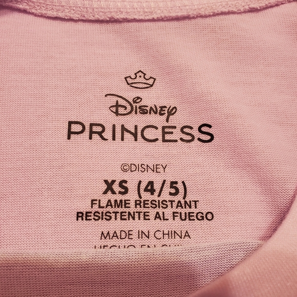 NWT Disney Princess Kids Girl's Long Sleeved Nightgown Pajamas XS 4/5 - Picture 4 of 6